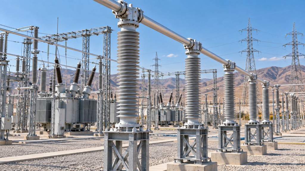 Modernized substation with insulator arrays