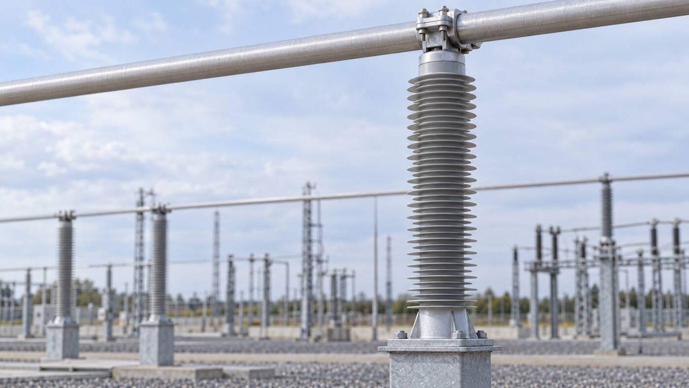 Hybrid Station Insulator Supporting a Busbar