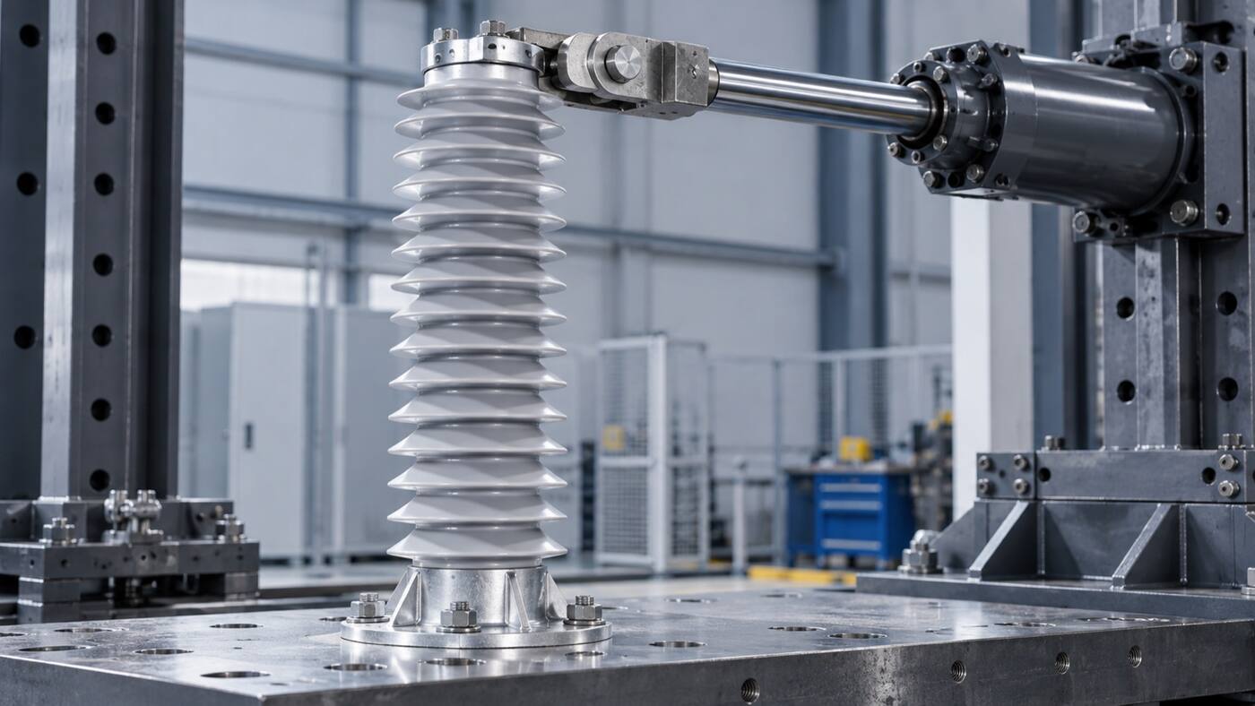 Hybrid Station Insulator Under Mechanical Test 4
