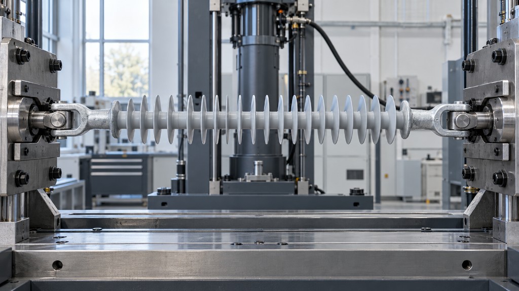 Composite insulator tensile testing