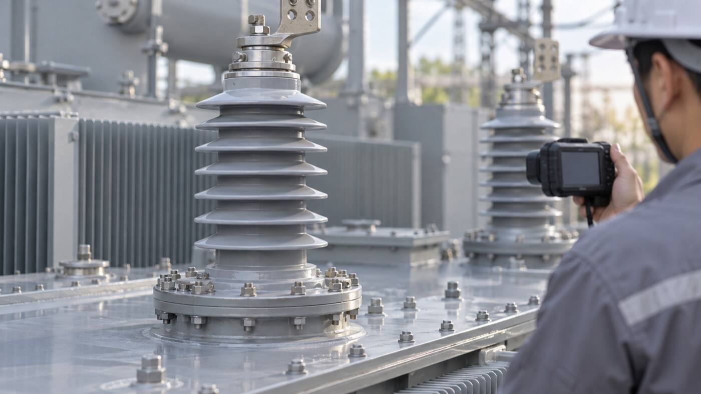 Inspecting a Transformer Bushing 2